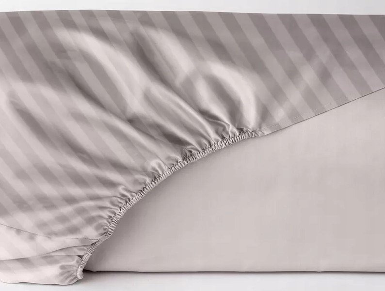 Prześcieradło adamaszek latte beż 180x200 MARO HOME