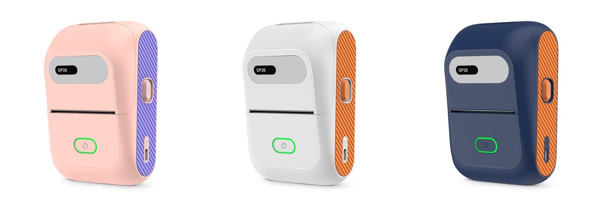 BLUETOOTH MINI DRUKARKA TERMICZNA 50MM WINDOWS ANDROID 203 DPI BIAŁA