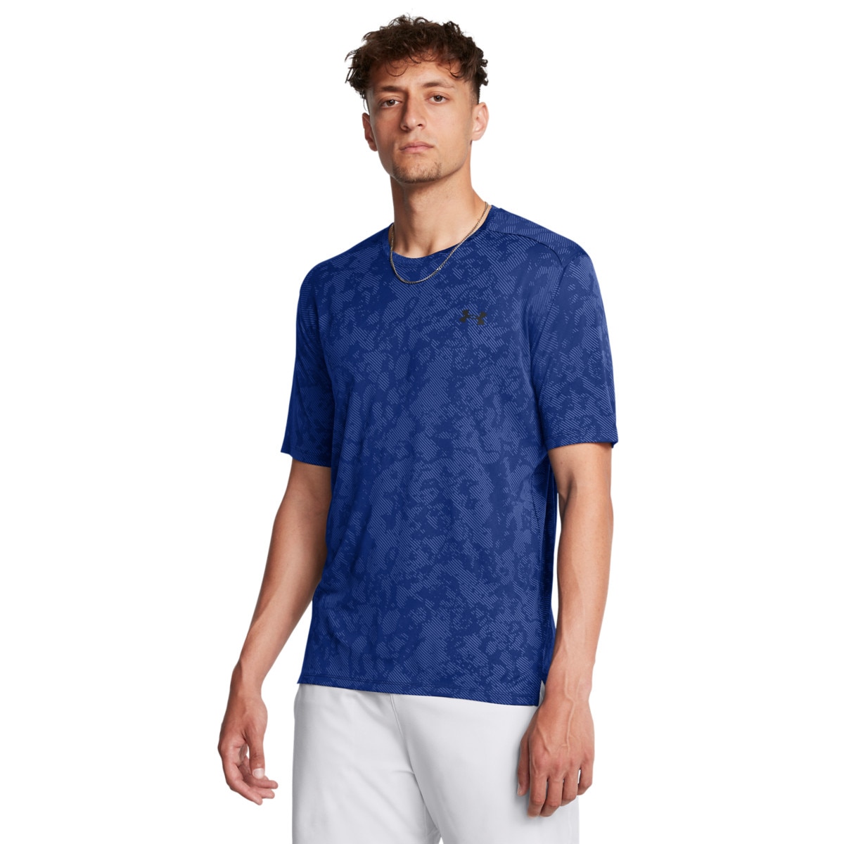 Męska koszulka treningowa Under Armour UA Tech Vent Geode SS - niebieska - UNDER ARMOUR