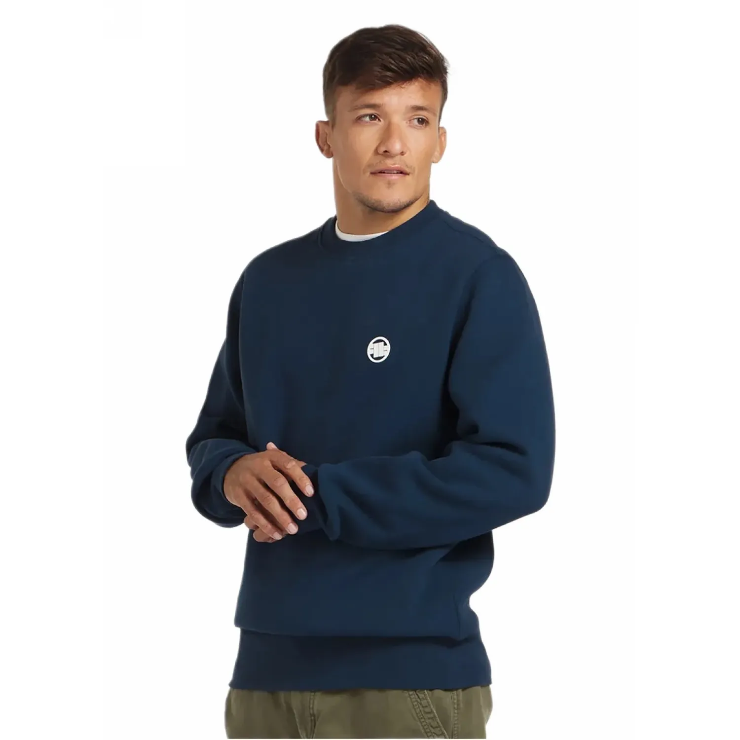 PITBULL bluza New Brushed Fleece Group Small Logo '24 - Granatowa