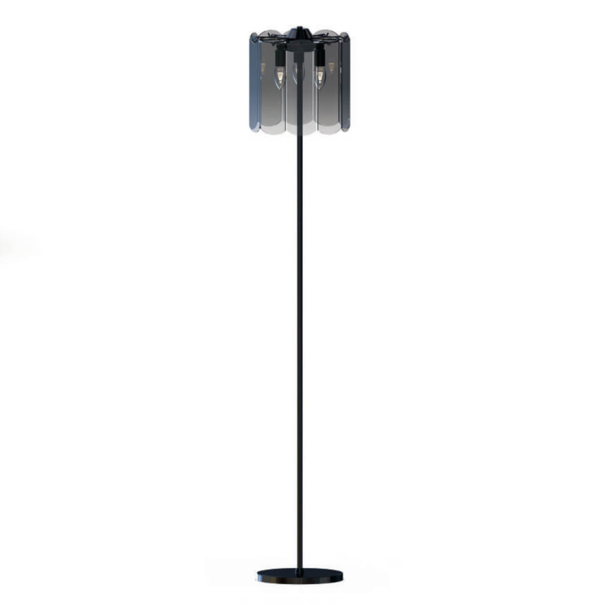 Stojąca lampa podłogowa Nira ML3523-3-EBCN Zumaline szkło przydymiony czarny