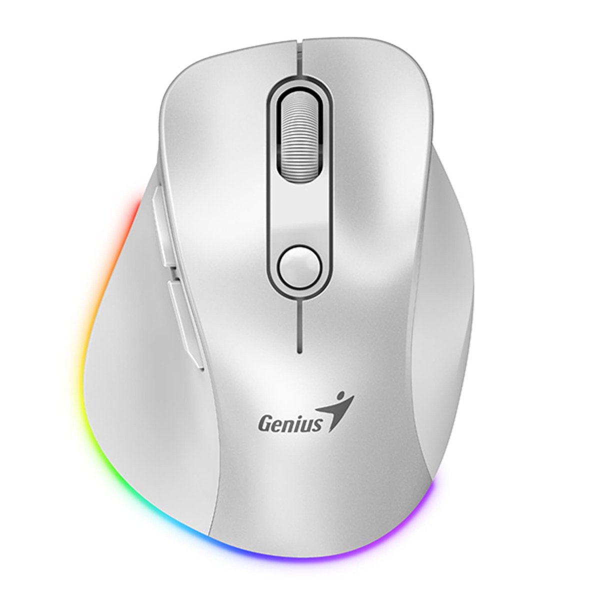 Genius Ergo 9000S Pro, biała, optyczna, 2400DPI