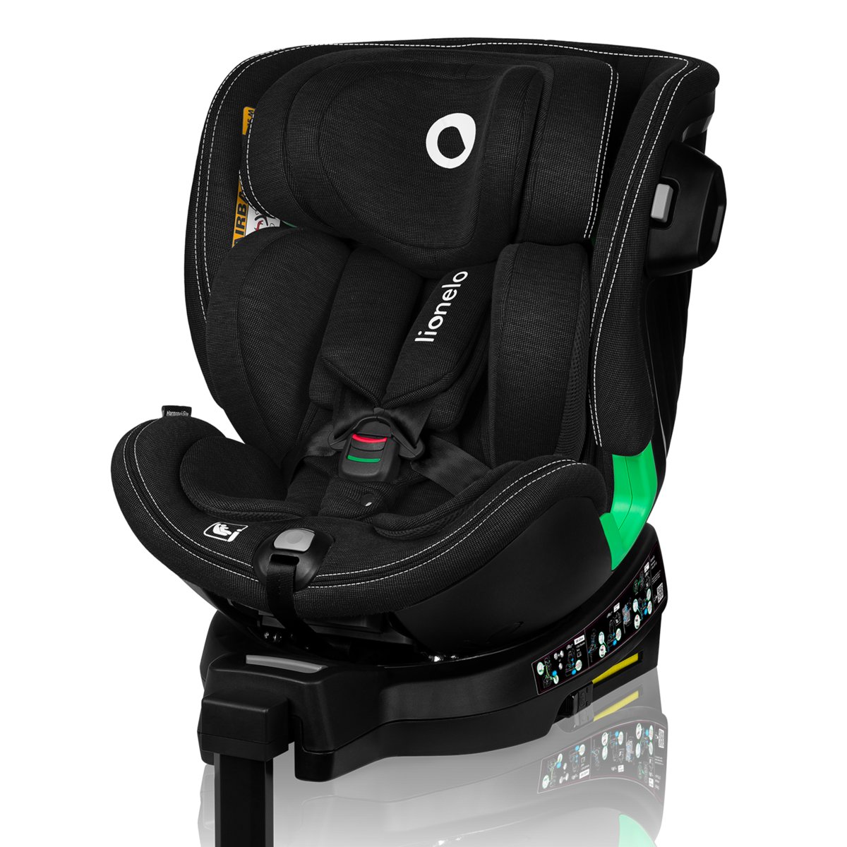 Lionelo Fotelik Samochodowy Harmony I-Size Od 40 Do 150 Cm Harmony I-Size Black Carbon Bamboo