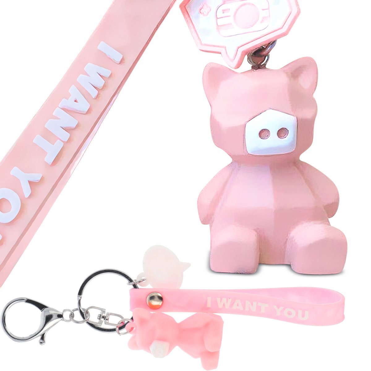 ZAWIESZKA BRELOCZEK BRELOK QUICK DO TELEFONU KLUCZY PLECAKA ŚWINKA