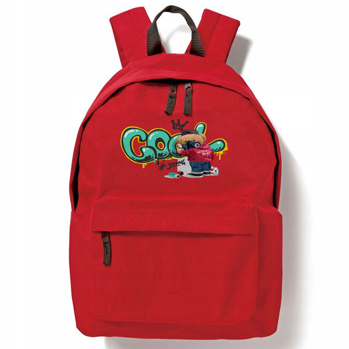 PLECAK SZKOLNY DLA UCZNIA CZERWONY GRAFFITI Wzory