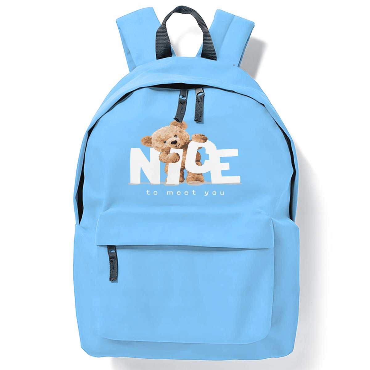 PLECAK DO SZKOŁY NIEBIESKI PLUSZOWE MISIE Wzory