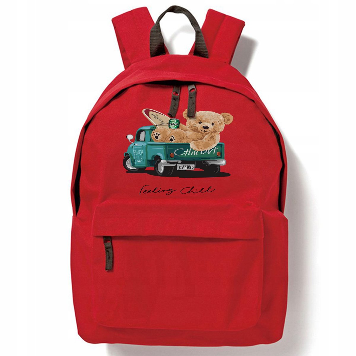 PLECAK SZKOLNY DLA UCZNIA CZERWONY CHILL OUT Wzory