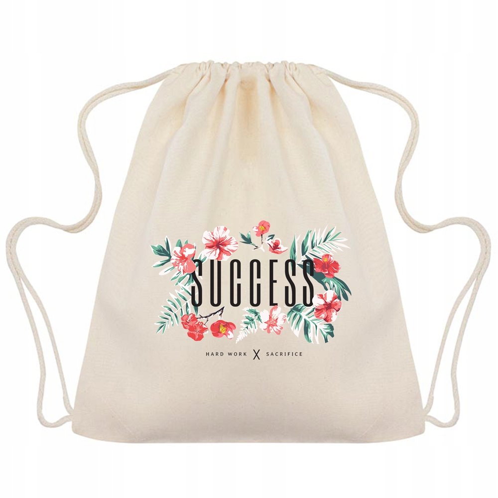 WORKO-PLECAK BEŻOWY Na Buty SUKCES KWIATY Wzory