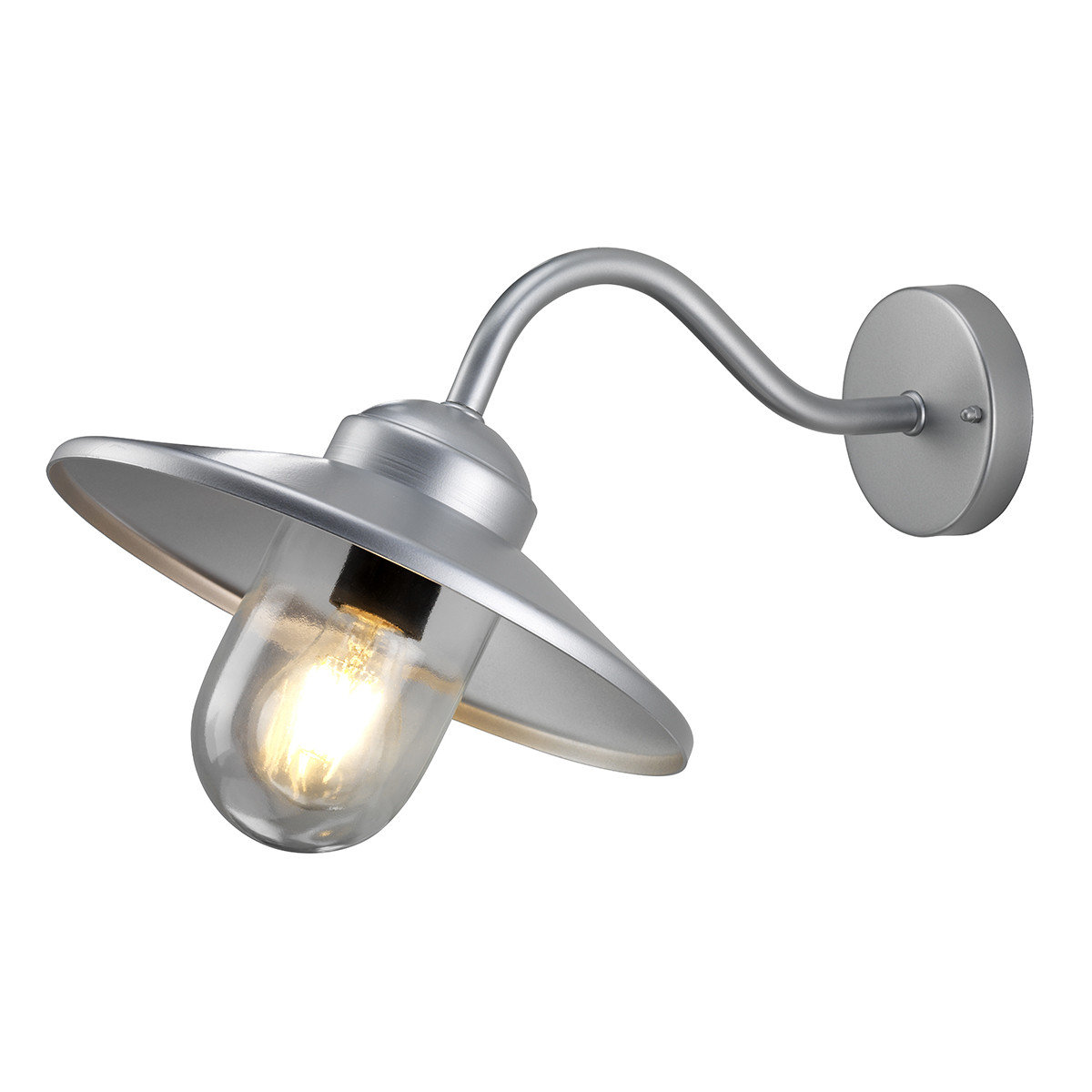 Lampa ścienna zewnętrzna srebrna E27 60W Klampenborg Elstead