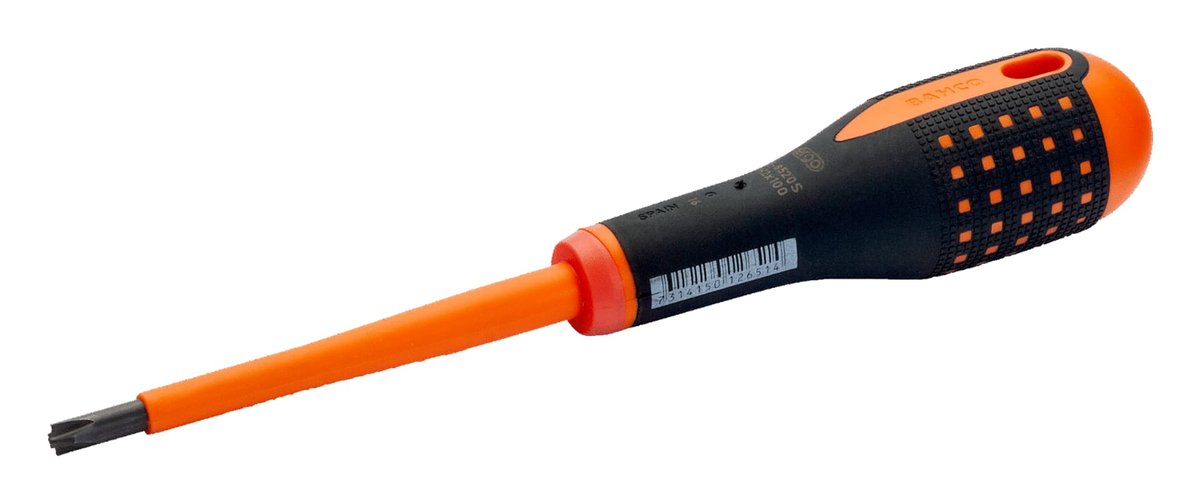 BAHCO Wkrętak ERGO IEC izolowany płaski PH1 5.0x80 mm