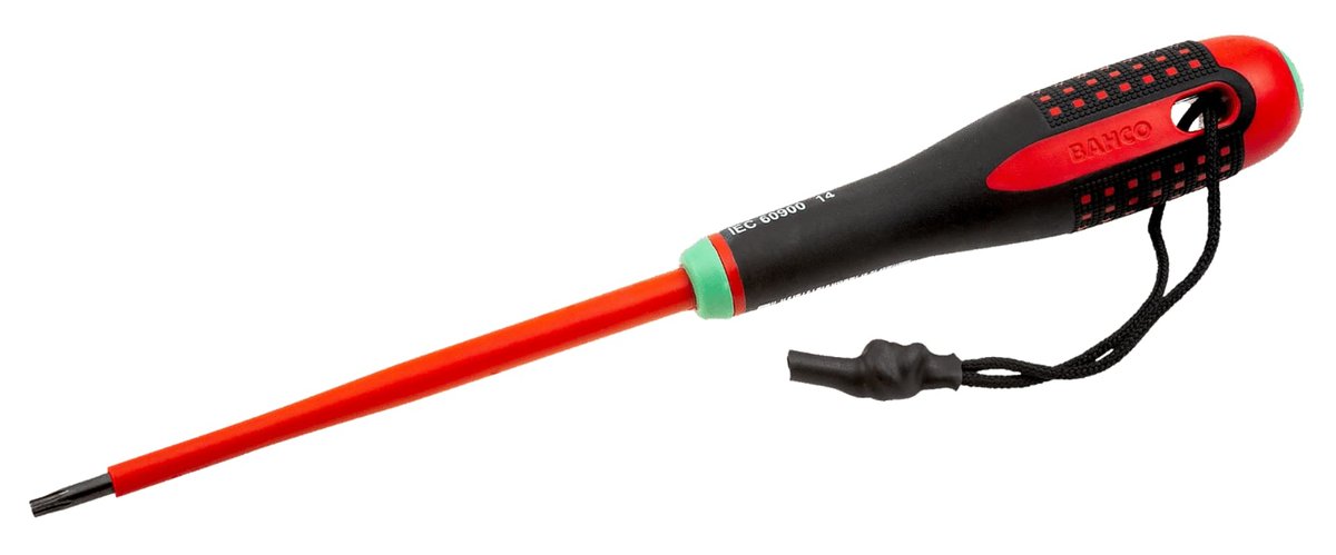 BAHCO Wkrętak izolowany ERGO do śrub TORX T30x175 mm do pracy na wysokościach