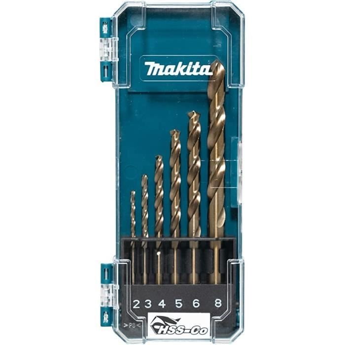 Pudełko zawierające 6 wierteł do metalu HSS-CO - MAKITA - D-75758