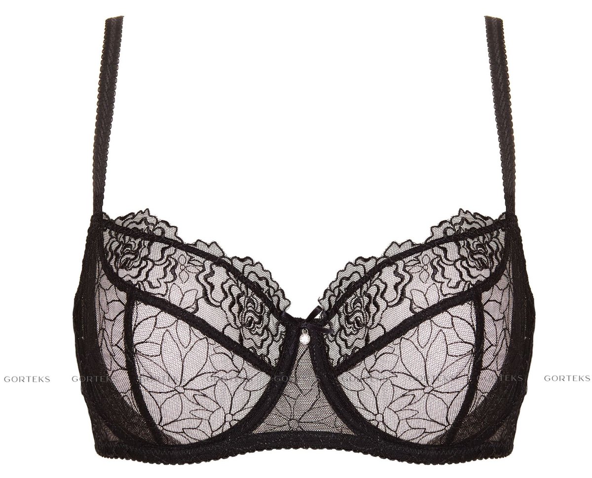 Pamela biustonosz miękki z haftem (kolor czarny, rozmiar 80B)