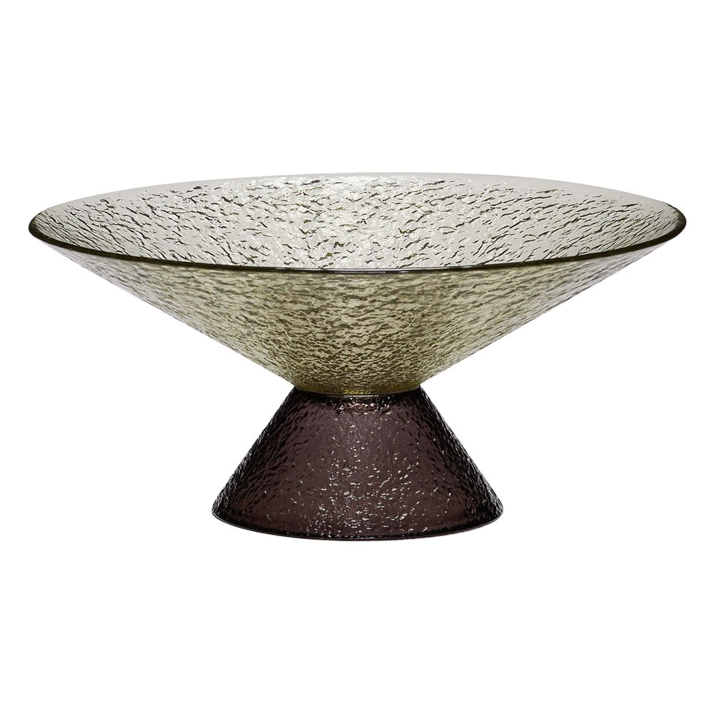 Zielono-brązowa szklana misa na owoce ø 25 cm Bonbon – Hübsch