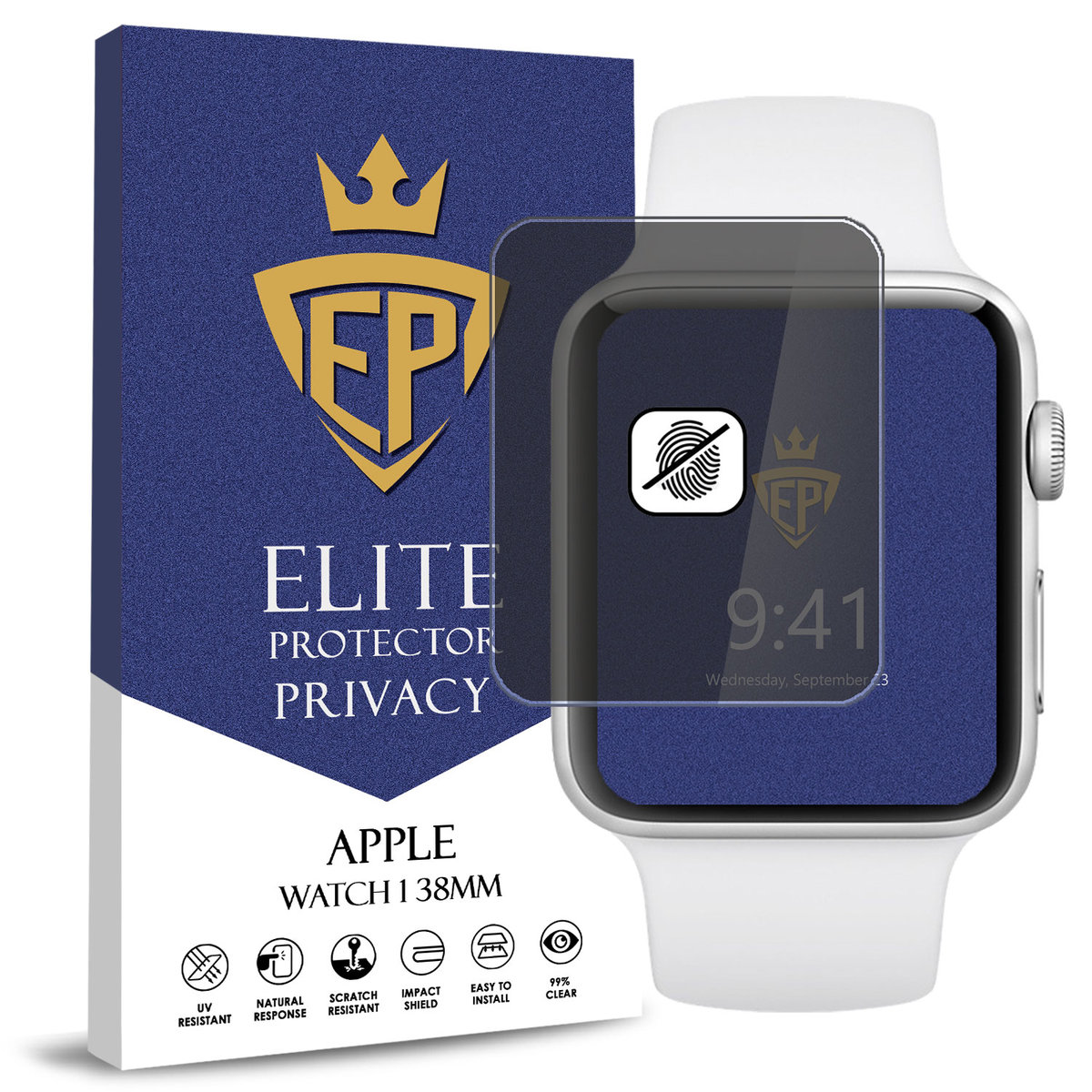 FOLIA 5D PRYWATYZUJĄCA SZKŁO ANTI-SPY DO APPLE WATCH 1 38MM CAŁY EKRAN
