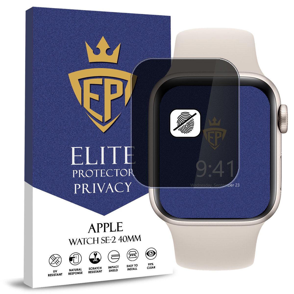 FOLIA 5D PRYWATYZUJĄCA SZKŁO ANTI-SPY DO APPLE WATCH SE 2 40MM CAŁY EKRAN