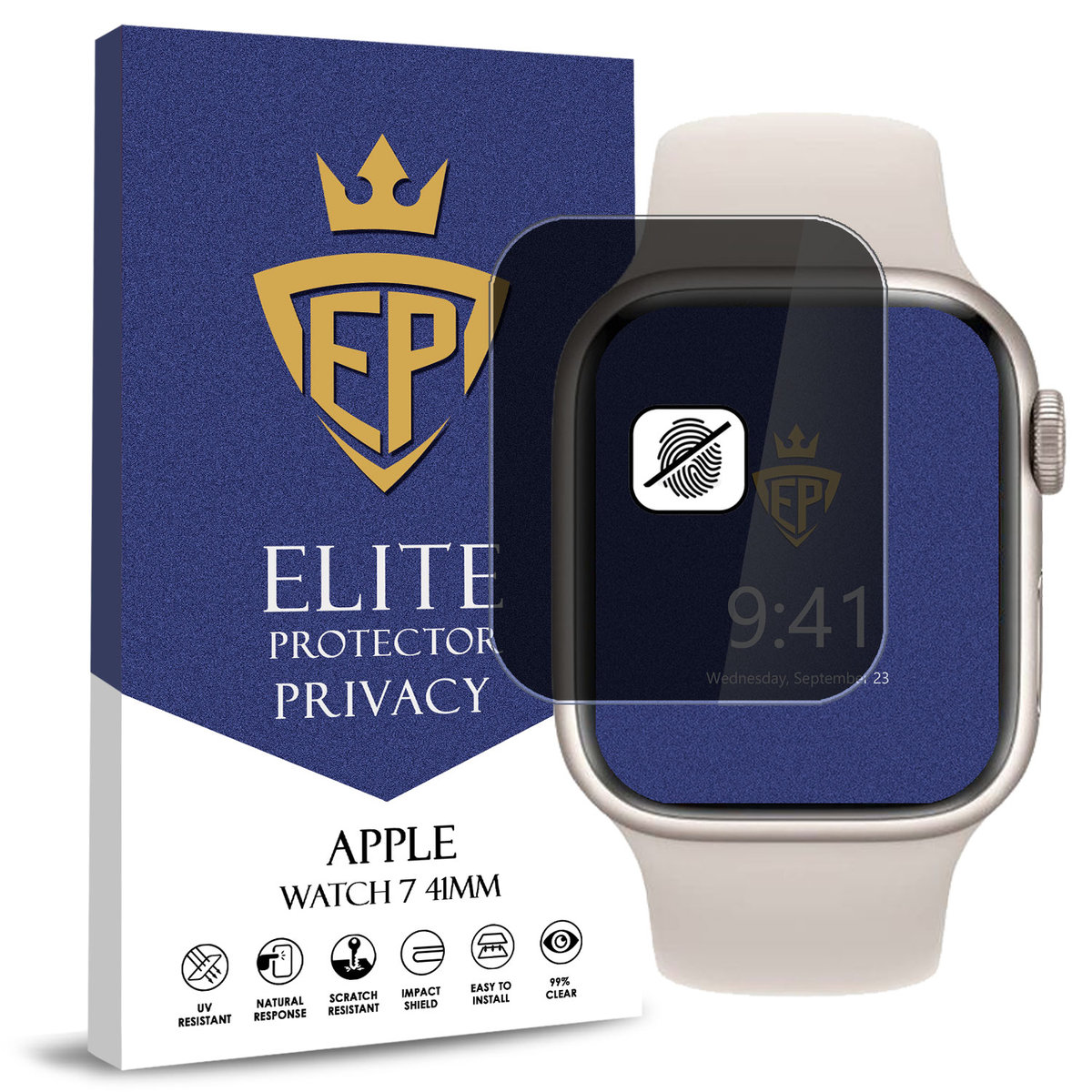 FOLIA 5D PRYWATYZUJĄCA SZKŁO ANTI-SPY DO APPLE WATCH 7 41MM CAŁY EKRAN