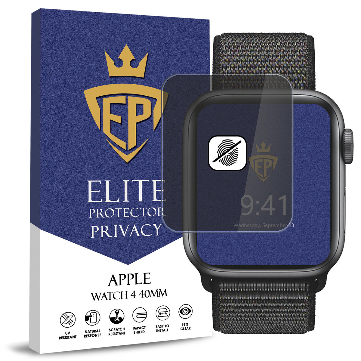 FOLIA 5D PRYWATYZUJĄCA SZKŁO ANTI-SPY DO APPLE WATCH 4 40MM CAŁY EKRAN