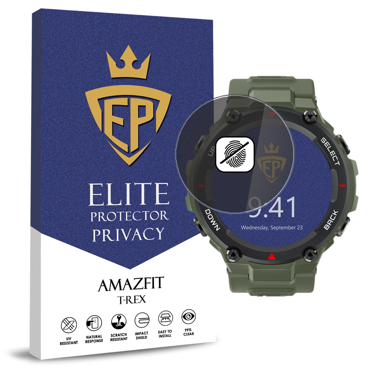 FOLIA 5D PRYWATYZUJĄCA SZKŁO ANTI-SPY DO AMAZFIT T REX CAŁY EKRAN