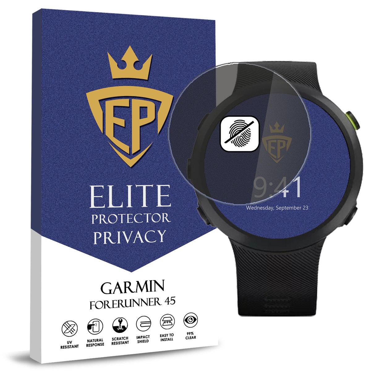 FOLIA 5D PRYWATYZUJĄCA SZKŁO ANTI-SPY DO GARMIN FORERUNNER 45 CAŁY EKRAN