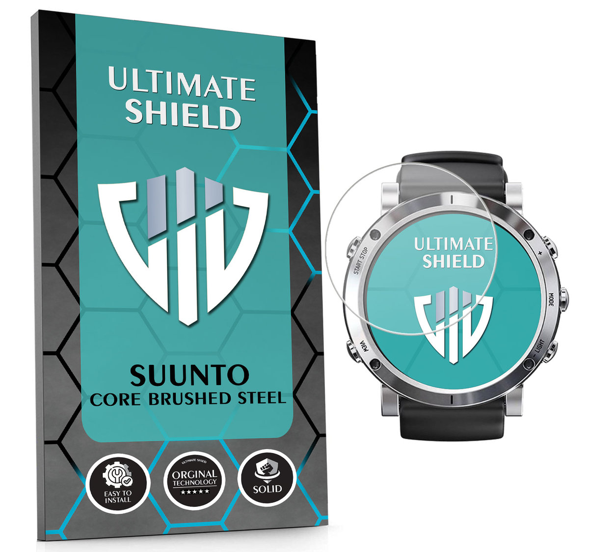 SZKŁO HYBRYDOWE SZKIEŁKO OCHRONNE NA SMARTWATCH SUUNTO CORE BRUSHED STEEL