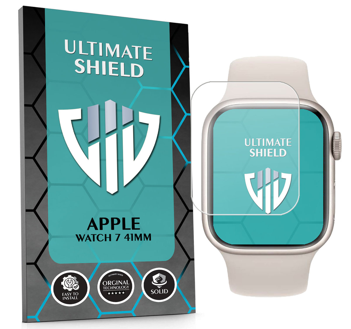 SZKŁO HYBRYDOWE SZKIEŁKO OCHRONNE NA SMARTWATCH DO APPLE WATCH 7 41MM