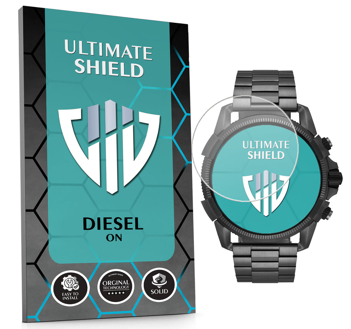 SZKŁO HYBRYDOWE SZKIEŁKO OCHRONNE NA SMARTWATCH ZEGAREK DO DIESEL ON