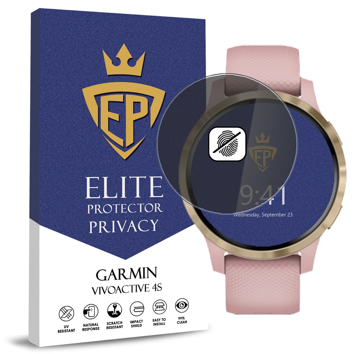 FOLIA 5D PRYWATYZUJĄCA SZKŁO ANTI-SPY DO GARMIN VIVOACTIVE 4S CAŁY EKRAN