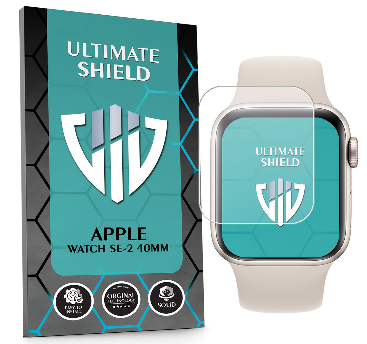 SZKŁO HYBRYDOWE SZKIEŁKO OCHRONNE NA SMARTWATCH DO APPLE WATCH SE 2 40MM