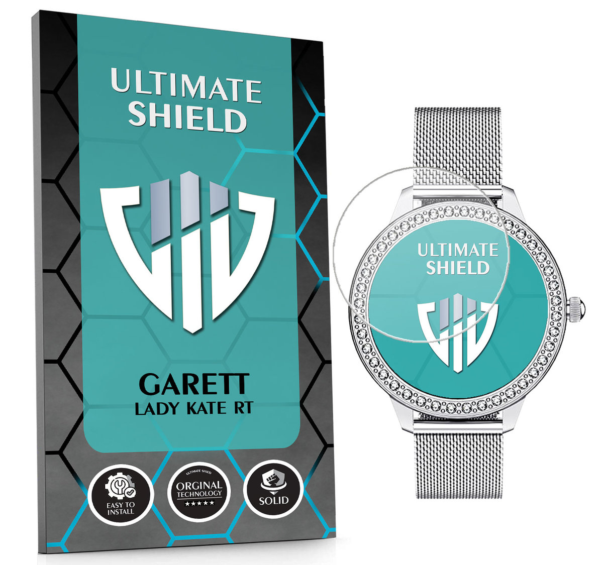 SZKŁO HYBRYDOWE SZKIEŁKO OCHRONNE NA SMARTWATCH DO GARETT LADY KATE RT