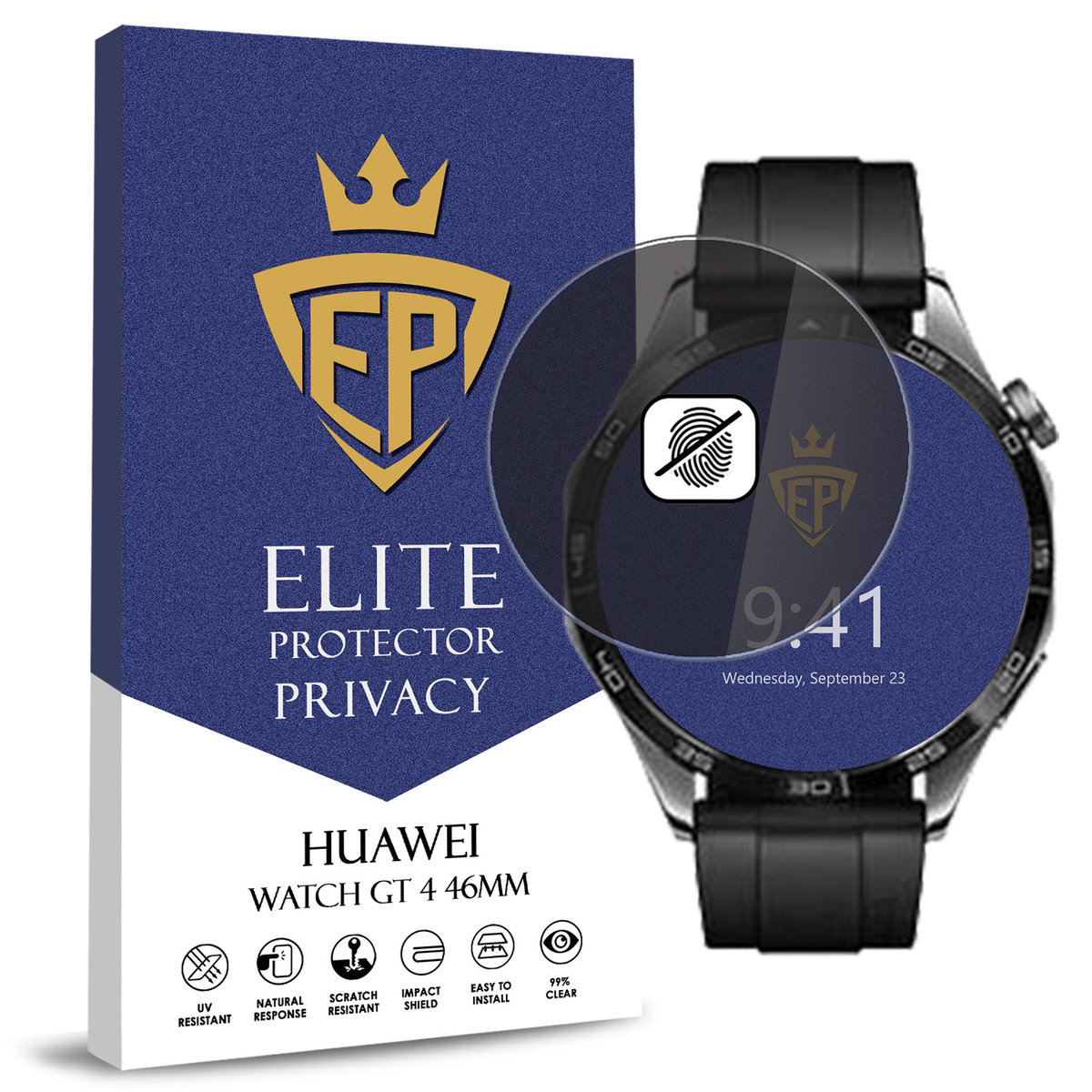 FOLIA 5D PRYWATYZUJĄCA SZKŁO ANTI-SPY DO HUAWEI WATCH GT 4 46MM CAŁY EKRAN