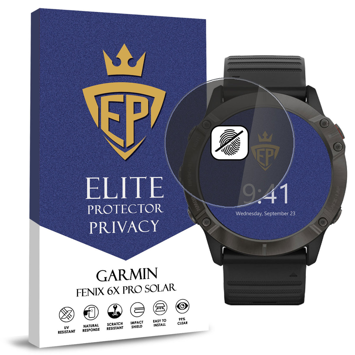 FOLIA 5D PRYWATYZUJĄCA SZKŁO ANTI-SPY DO GARMIN FENIX 6X PRO SOLAR