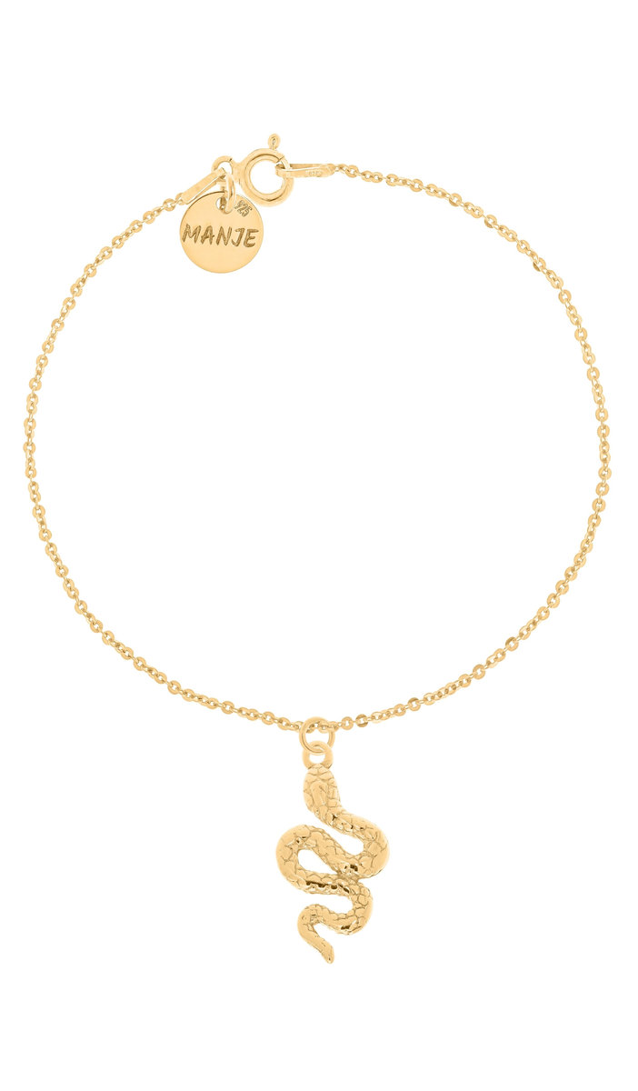 Pozłacana bransoletka z wężem
