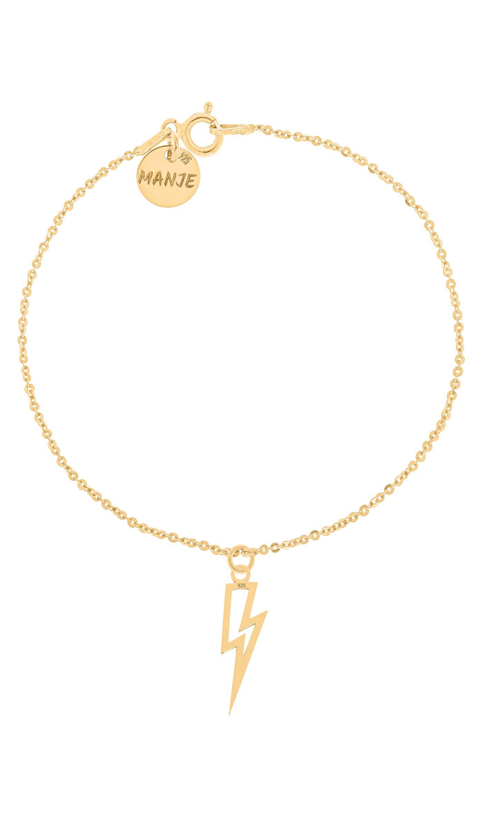 Pozłacana bransoletka z piorunem