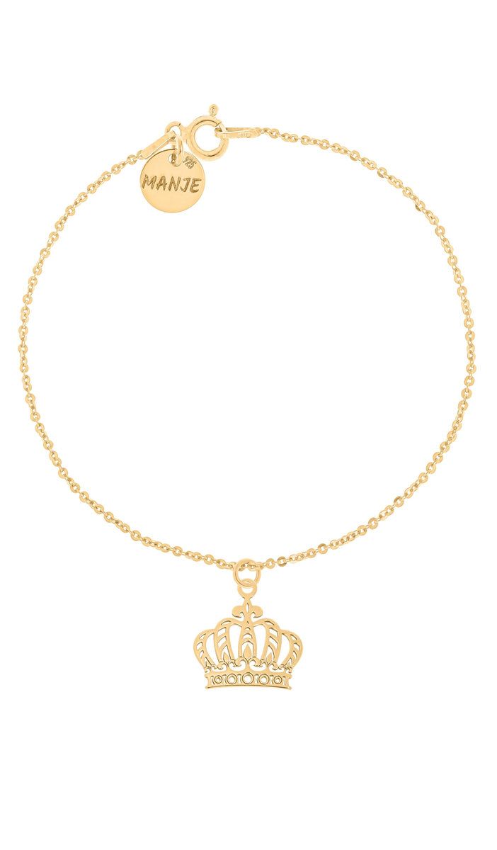 Pozłacana bransoletka z koroną
