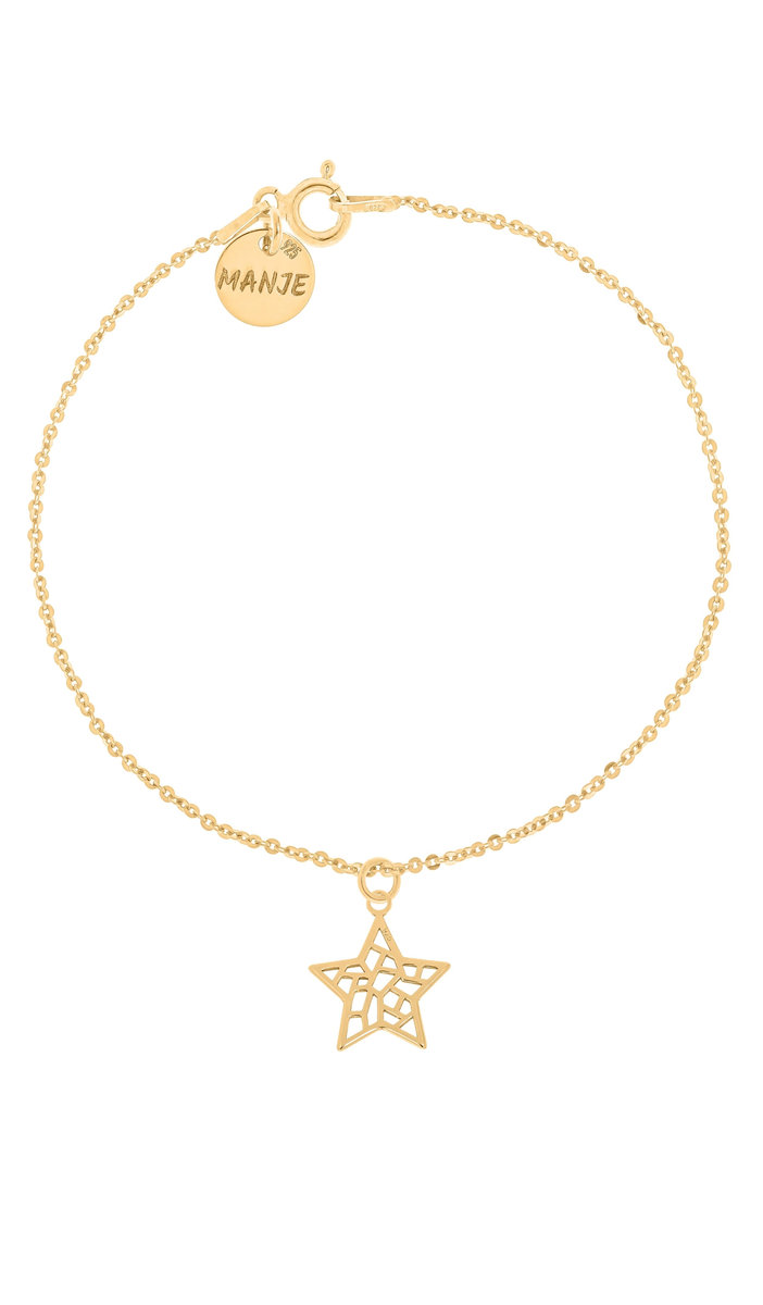 Pozłacana bransoletka z ażurową gwiazdką