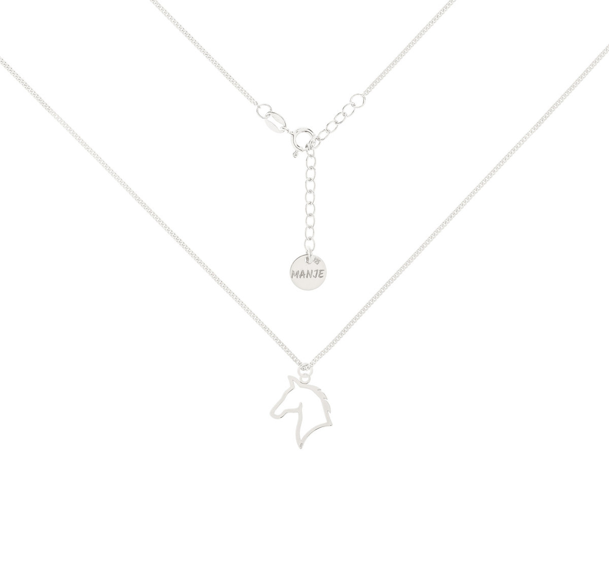 Srebrny choker pancerka z koniem