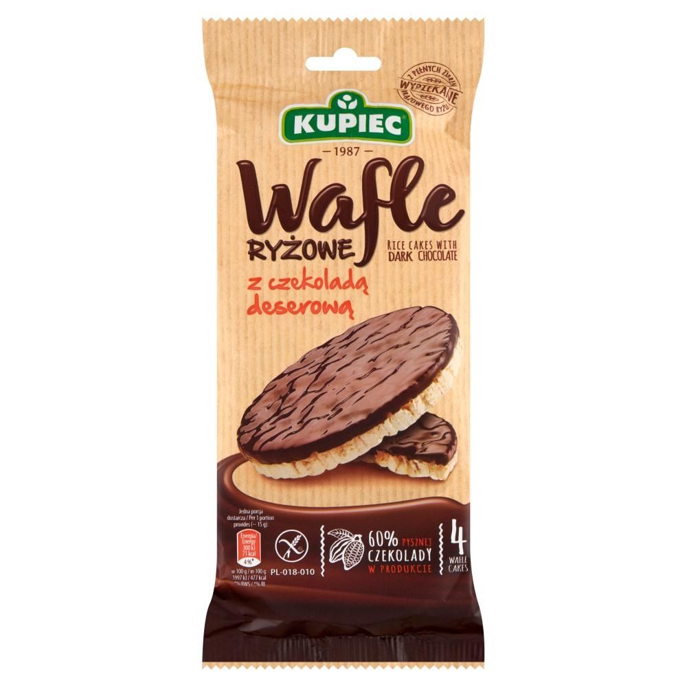 Kupiec Wafle ryżowe w deserowej czekoladzie