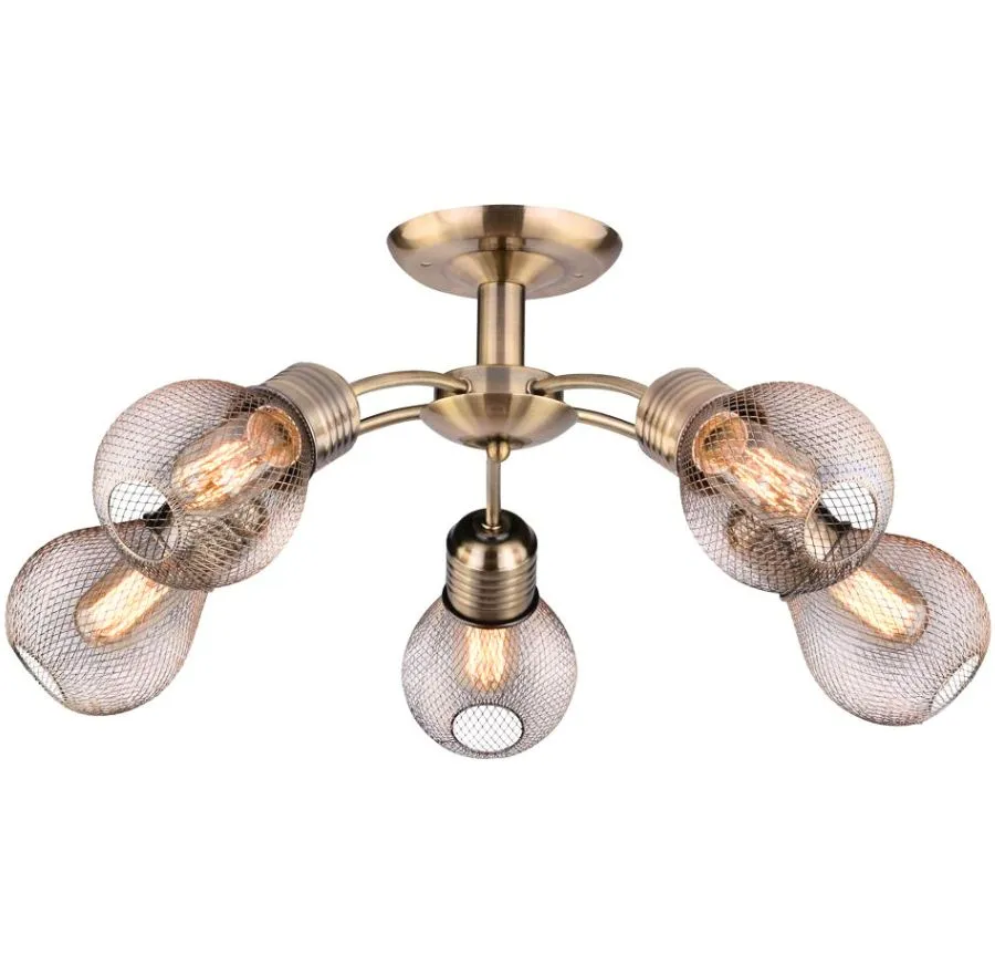 Industrialna lampa sufitowa pięcioramienna - K535 T4-F44