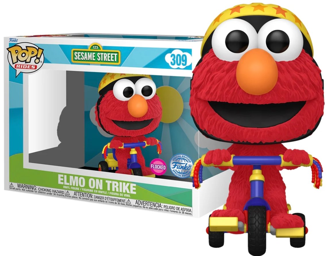 funko pop! sesame rides 309 elmo on trike (fl) ulica sezamkowa