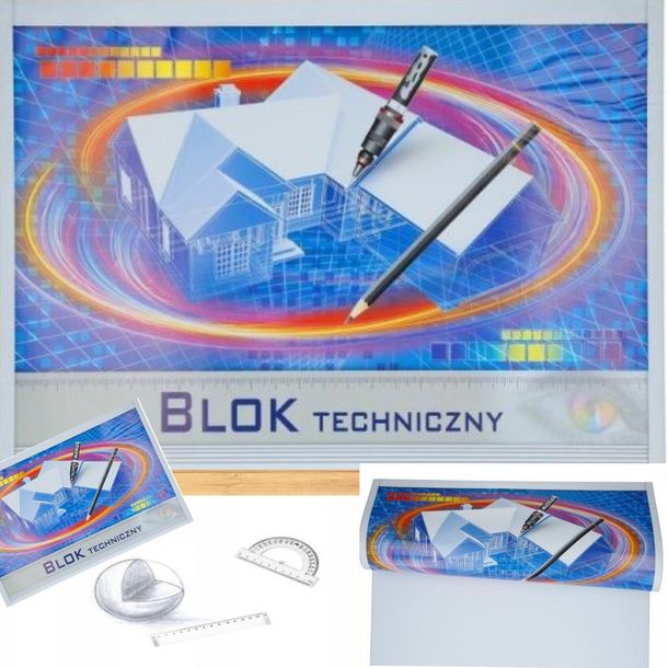 Poligraf Blok biurowy Techniczny Q A3/10 biały