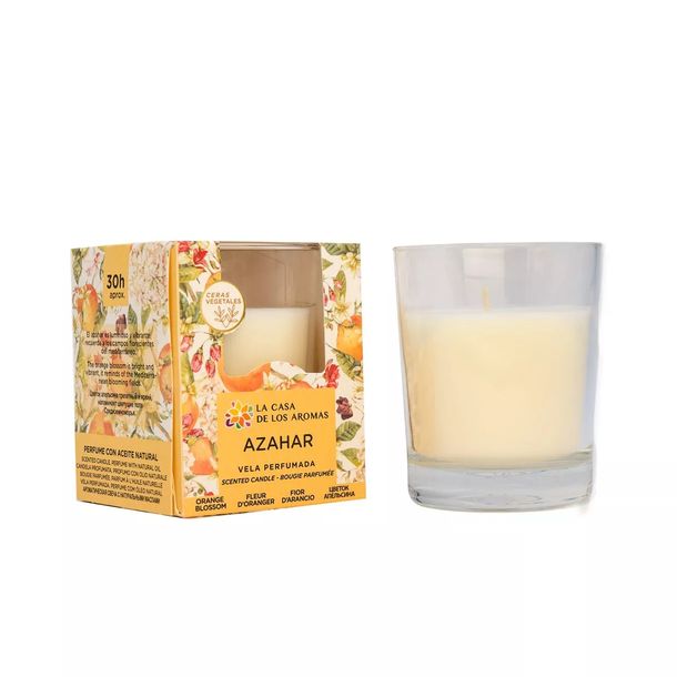 ﻿LA CALA CASA DE LOS AROMAS Świeca zapachowa w szkle KWIAT POMARAŃCZY, 140 g
