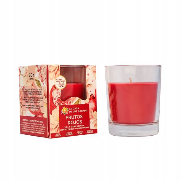 LA CALA CASA DE LOS AROMAS Świeca zapachowa w szkle CZERWONE OWOCE, 140 g