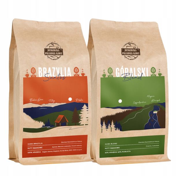 ŚWIEŻO PALONA KAWA MIELONA BRAZYLIA SANTOS 500g 100% ARABICA SPECIALITY
