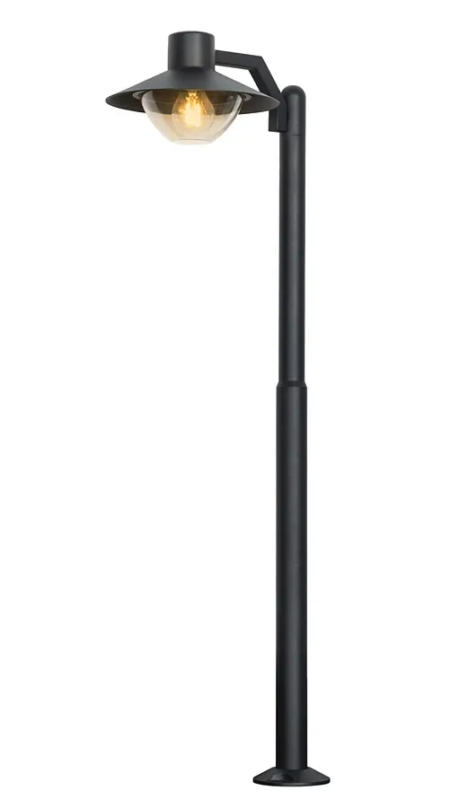 Czarna zewnętrzna lampa stojąca - D165 F7-S37