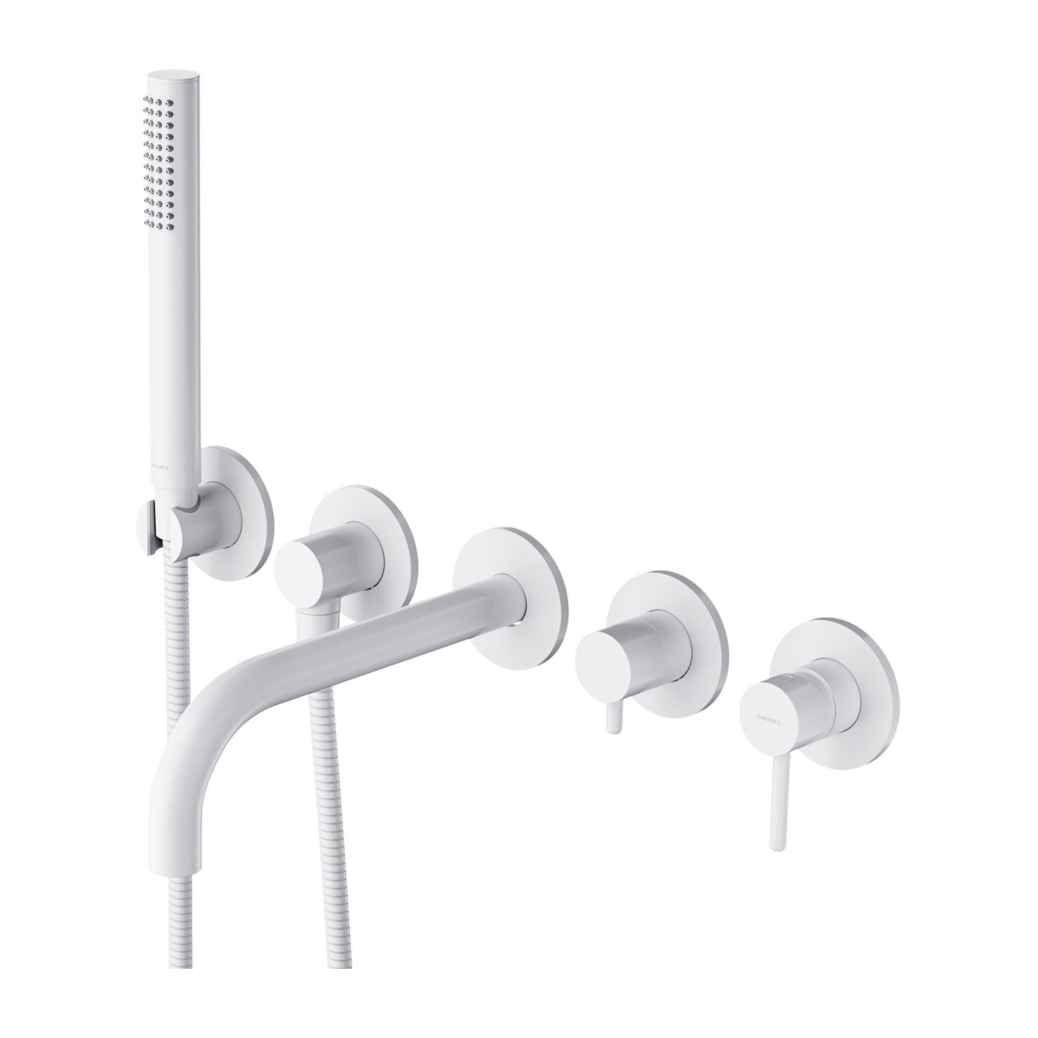 Bateria wannowa podtynkowa Omnires Y 5-otworowa biały mat Y1237/1WM