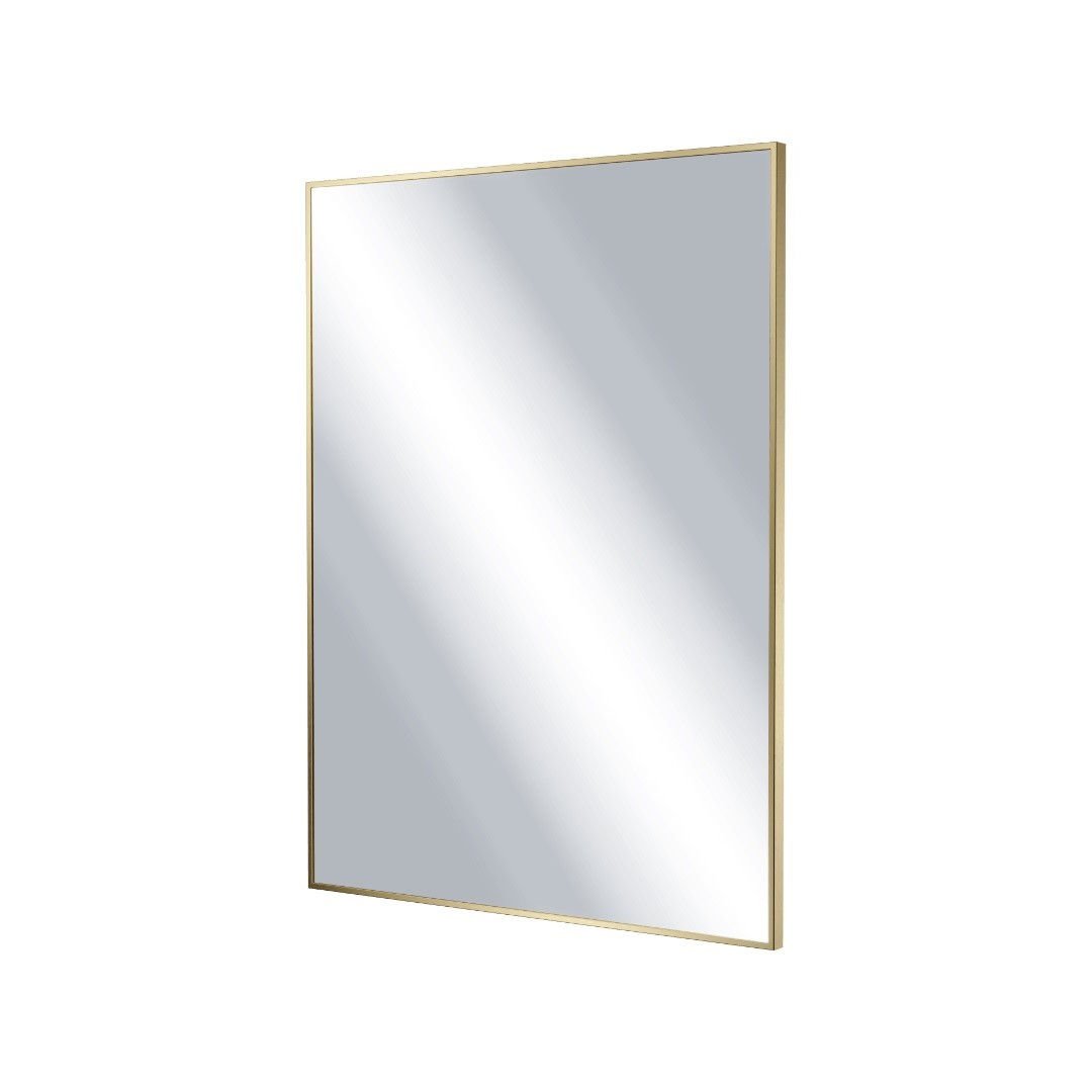 Lustro łazienkowe prostokątne 80x60 cm Excellent Kuadro w ramie złoty szczotkowany DOEX.KU080.060.GB