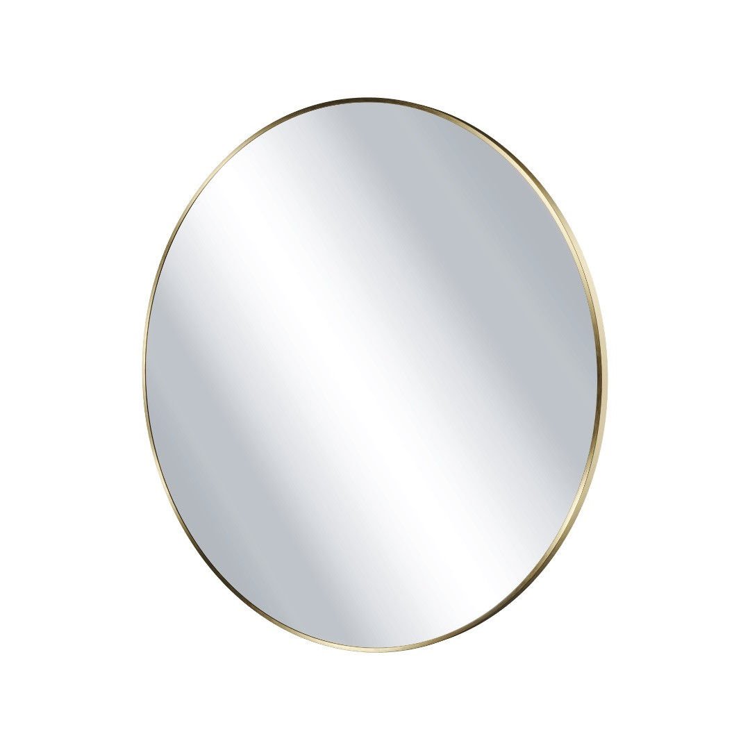 Lustro łazienkowe okrągłe 80 cm Excellent Virro w ramie złoty szczotkowany DOEX.VI080.GB