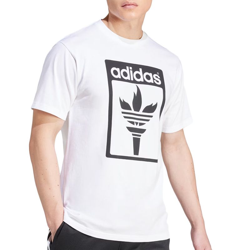 Koszulka adidas Originals Trefoil Torch JJ1218 - biała - Adidas
