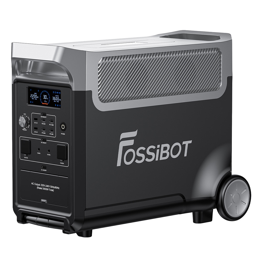 Przenośna stacja zasilania FOSSiBOT F3600 Pro 3840Wh 3600W, baterią LiFePO4, Kontrola aplikacji, rozszerzenie do 11520Wh